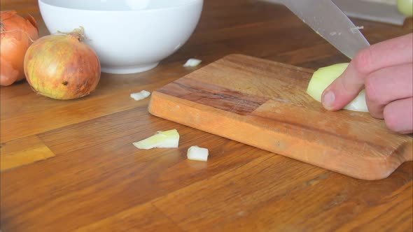 Chopping Onion CloseUp