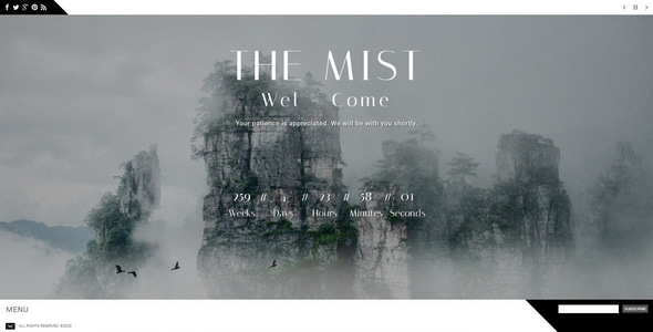 The Mist || Responsive Coming Soon Page