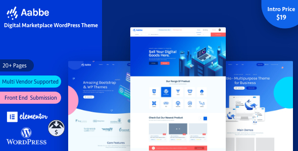 Aabbe – Digital Marketplace WordPress Theme Preview