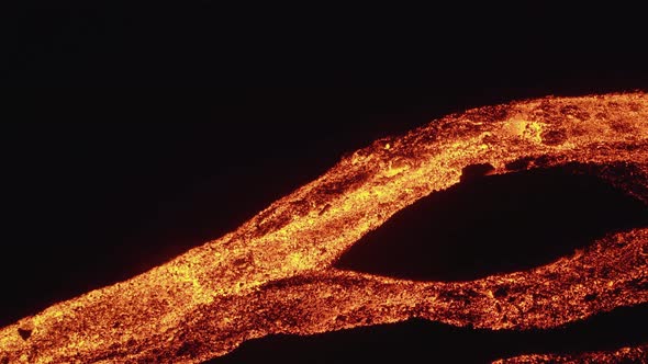 Aerial view of Volcan Cumbre Vieja, La Palma, Canary Islands, Spain.