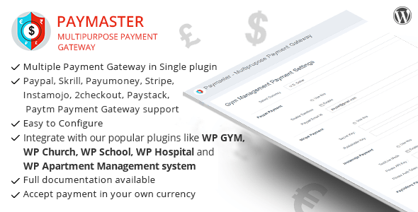 paymaster preview - Paymaster - เกตเวย์การชำระเงินอเนกประสงค์ สร้างเว็บไซต์, ปลั๊กอิน เว็บขายของ, ปลั๊กอิน ร้านค้า, ปลั๊กอิน wordpress, ปลั๊กอิน woocommerce, ทำเว็บไซต์, ซื้อปลั๊กอิน, ซื้อ plugin wordpress, wp plugins, wp plug-in, wp, wordpress plugin, wordpress, woocommerce plugin, woocommerce, stripe, skrill, plugin ดีๆ, PayuMoney, Paytm, paystack, paypal, Multipurpose payment gateway, multiple currency, instamojo, codecanyon, 2checkout