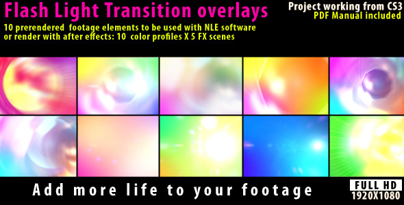 Flash Light Transition Overlay Lense Pack