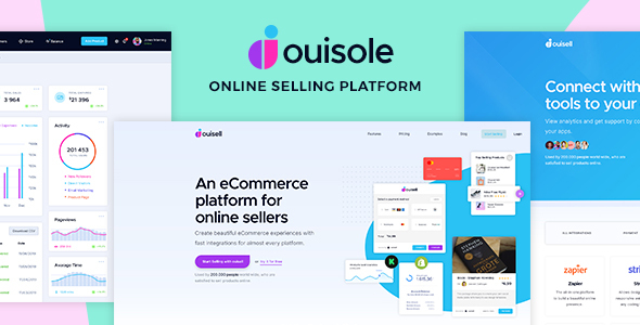 Ouisole - Online Selling Platform PSD template