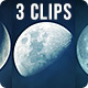 Dreamy Moon Closeup with Soft Clouds - 3 Clips - VideoHive Item for Sale