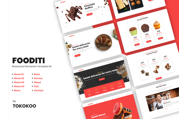 Fooditi | Restaurant & Cafe Elementor Template Kit