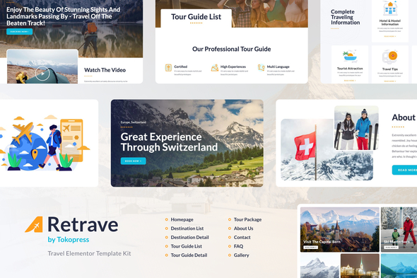 Retrave | Travel Elementor Template Kit