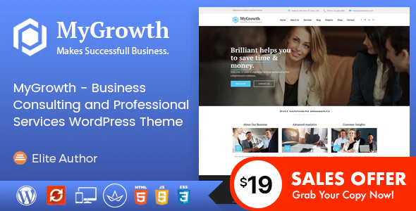 My Growth - Business Consulting and Professional Services WordPress Theme