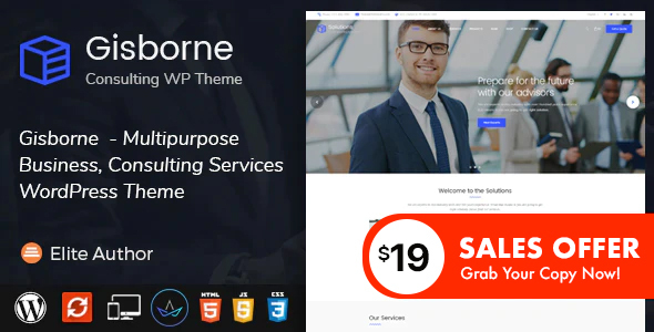 Gisborne - Business, Finance and Consulting WordPress Theme