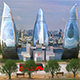 Flame Towers Baku 3D - 3DOcean Item for Sale