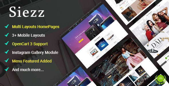 Siezz - Multi-purpose3 Theme ( Mobile Layouts Included)
