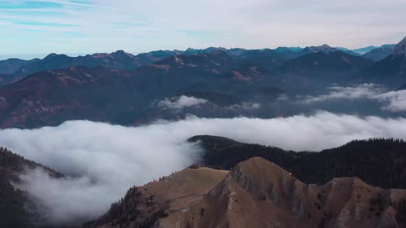 Aerial view of Achenkirch in autumn, Austria