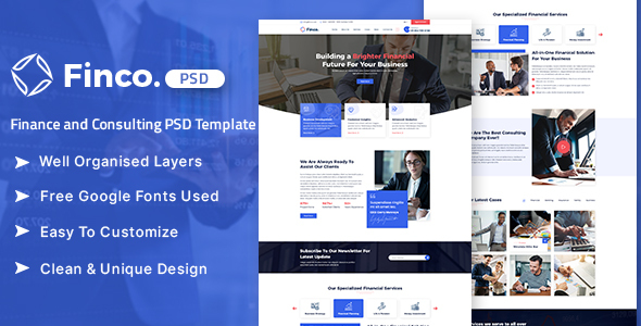 Finco - Finance and Consulting PSD Template