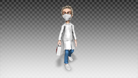 Cartoon Doctor    Walk 2 alt