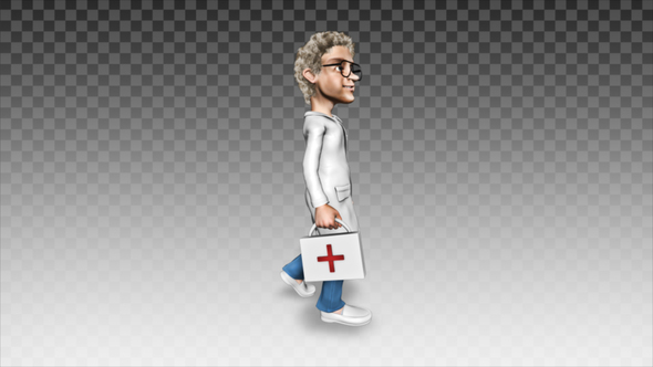 Cartoon Doctor    Walk 3 alt