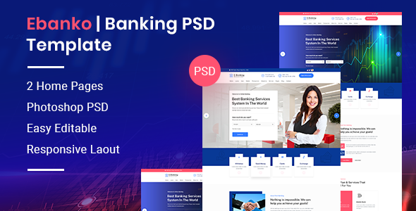 Banlank | Banking & Online Money Invest  PSD Template