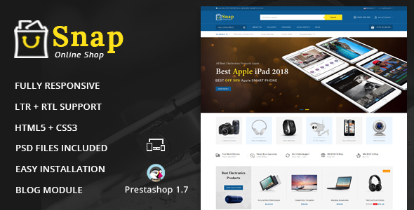 Snap - Electronics Prestashop 1.7 Responsive Theme