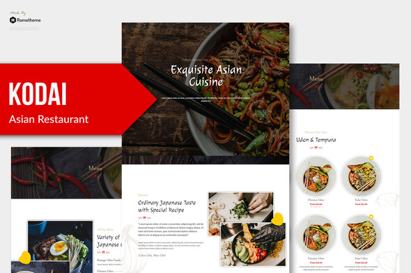 Kodai - Asian Restaurant Elementor Template Kit