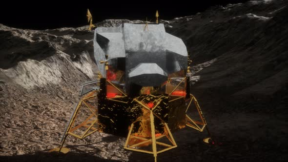 Lunar Landing Mission on the Moon alt