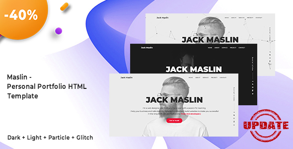 Maslin - Personal Portfolio HTML Template