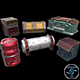 6 Models Sci-fi Crate Pack (Container, Box) - Openable Door - Low Poly - 3DOcean Item for Sale