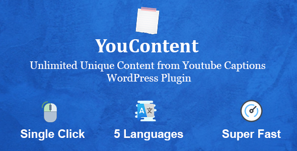 YouContent - Unlimited Unique Content Generator from Youtube Captions