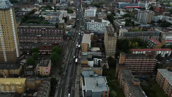 Aerial shot of Beautiful city in London