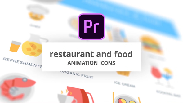 Restaurant and Food - Animation Icons (MOGRT)