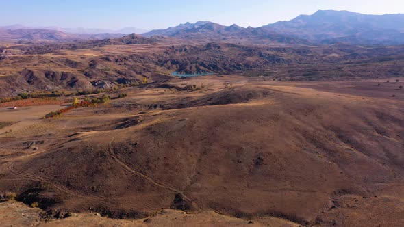 Spectacular Aerial View of Amazing Mountain Slopes on a Summer Day