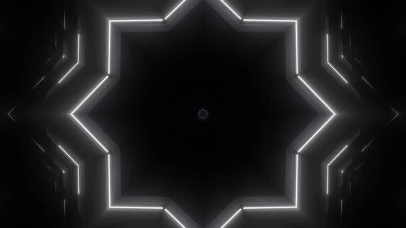 4k Black White Neon Pattern 21