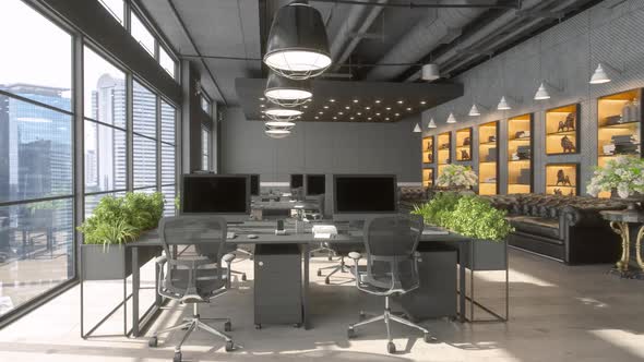 Interior Of A Modern Luxurious Open Plan Office Space