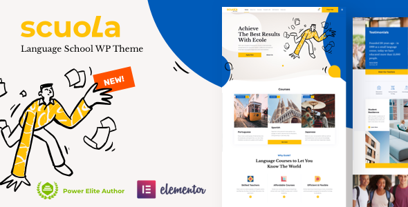 Scuola – Language School WordPress Elementor Preview