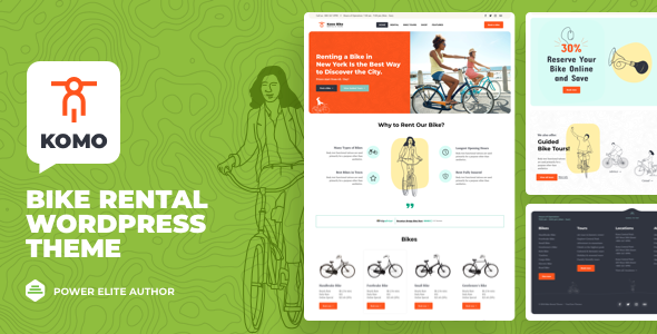 Komo - Bike Rental Shop WordPress Theme 下载