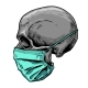 Skull in Medical Face Mask Infectious Disease - GraphicRiver Item for Sale