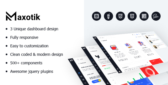 Maxotik - Responsive Admin Dashboard Template