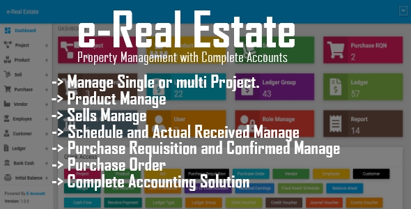 e-Real Estate – Property Management with Complete Accounts nulled script free download