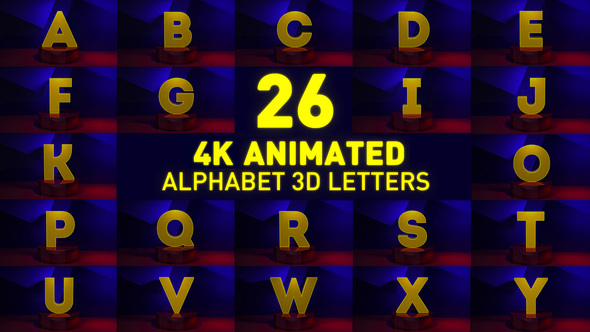 26 letters of the alphabet 4K collection
