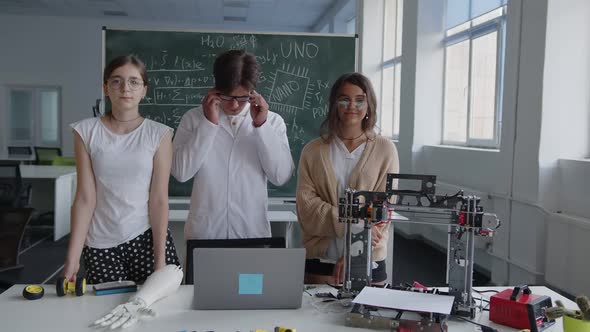 Teacher and Students in the Science Classroom