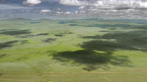 Vast Empty Meadow of Central Asian Tableland