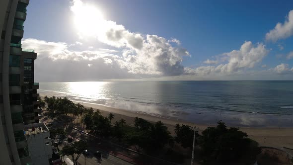 Timelapse beach. Tropical scenery. Summer travel destinations.