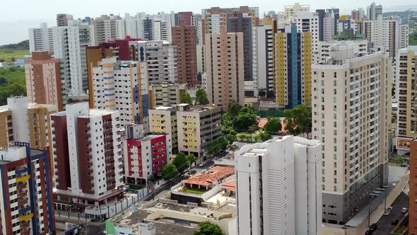 Downtown Sao Luis Maranhao at Northeast Brazil. Tourism landmark of city.