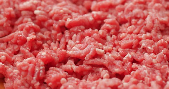 Raw fresh minced beef