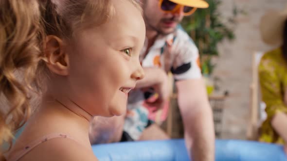 Video of family having fun at home while on vacation. Shot with RED helium camera in 8K.