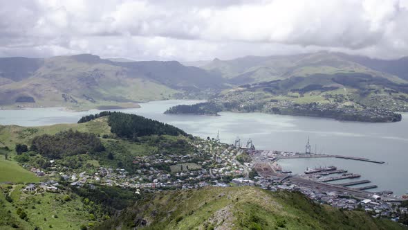 Timelapse Beautiful view of Lyttelton Port