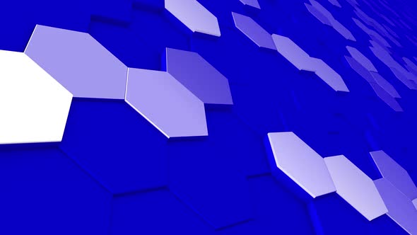 Blue Modern Hexagon Background