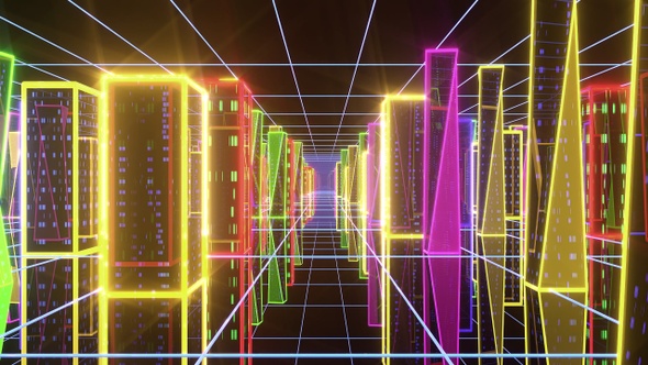 Neon cubes