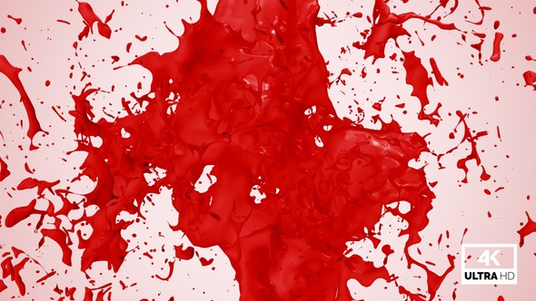 Red Paint Splash Collision alt
