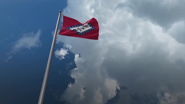 Arkansas State Flag Waving 2K