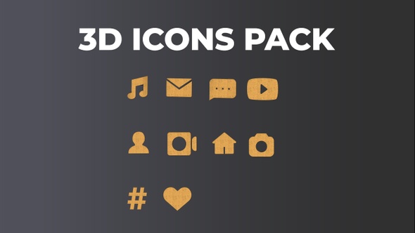 Golden 3D Icon Pack