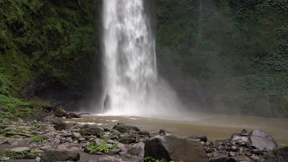 Bali waterfall Nung-Nung in deep jungle