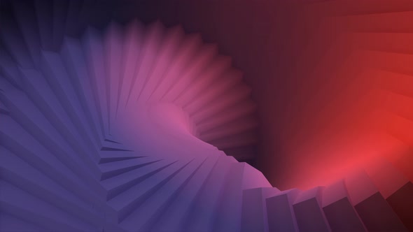 4k Abstract background imitating a staircase spiral. 3d rendering